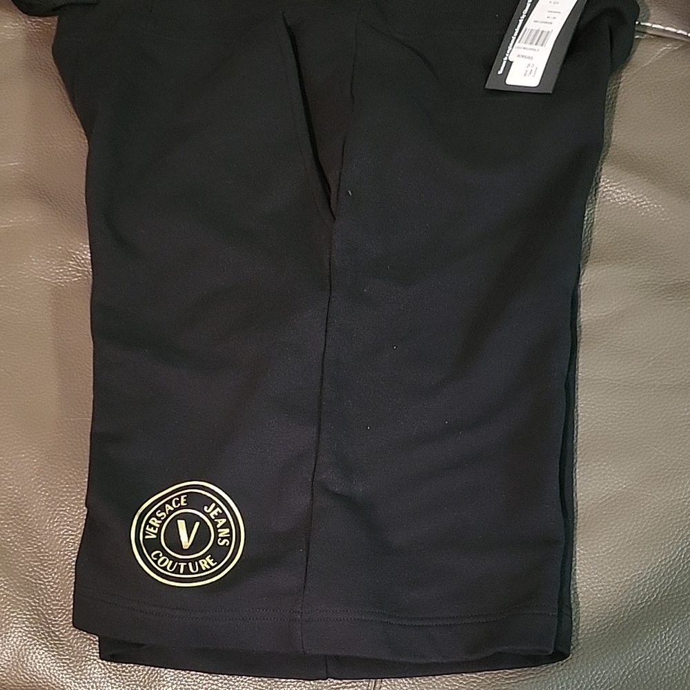 Versace Jeans Couture Black Shorts with Logo